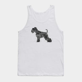 schnauzer dog black and white art Tank Top